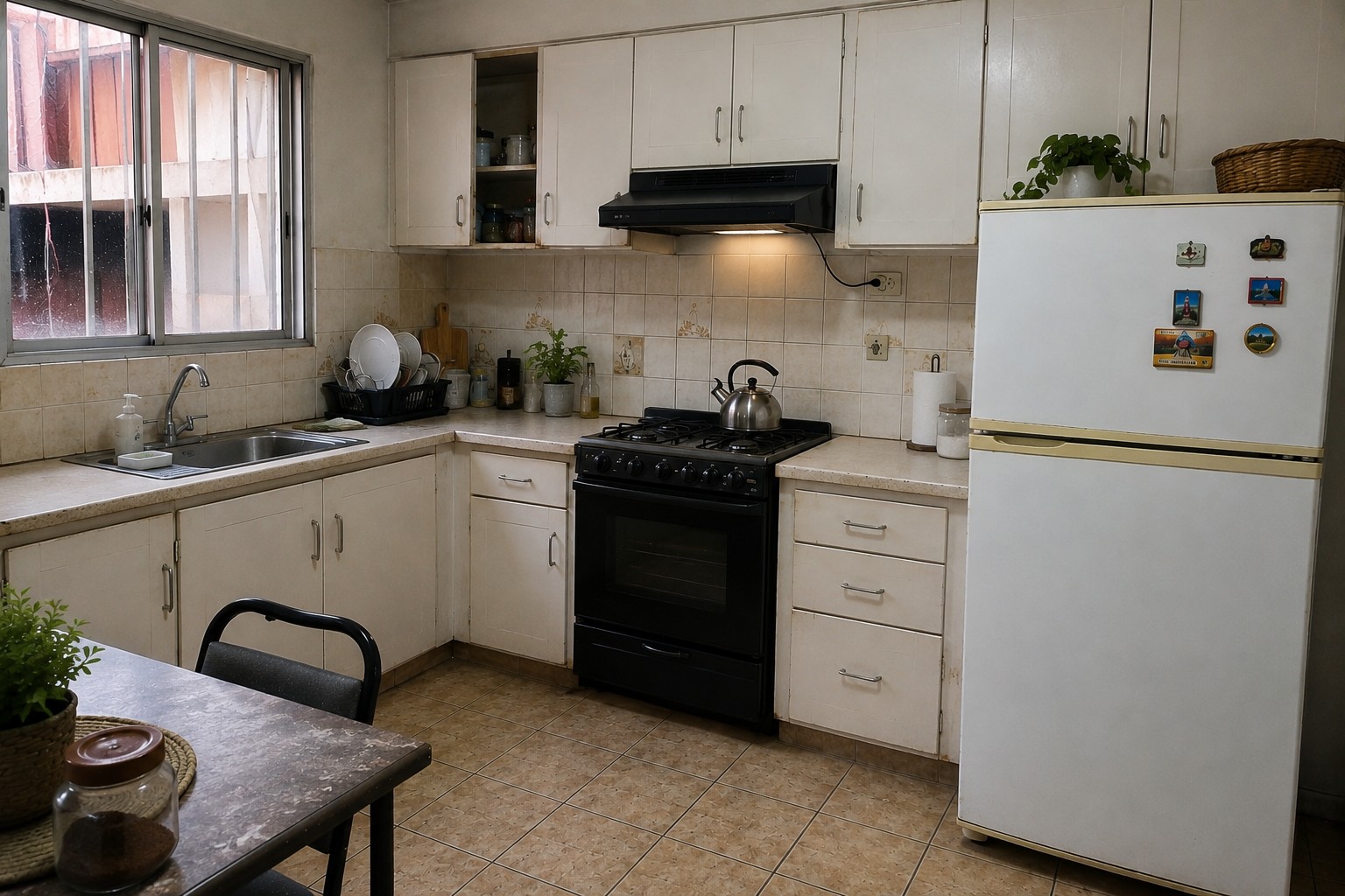 La misma cocina después de una limpieza profunda